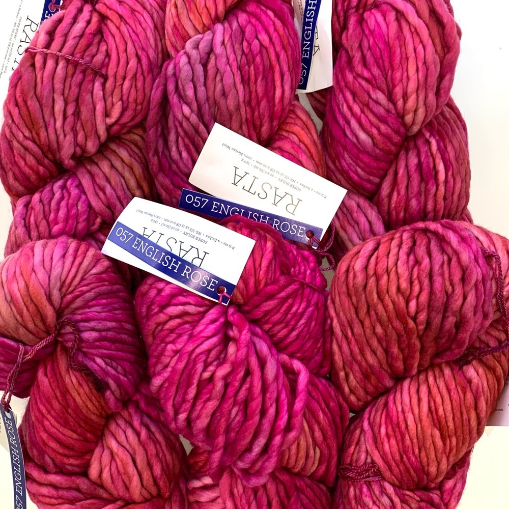Brand new 6 Skeins Malabrigo Rasta Yarn English Rose Super Bulky Pure Merino